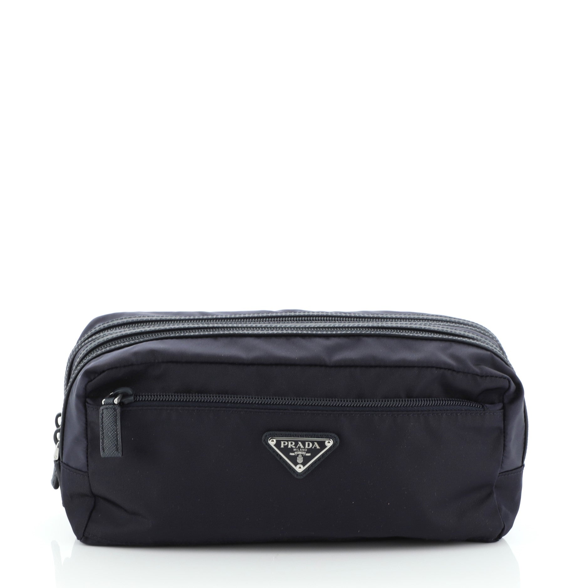 Double Zip Toiletry Pouch Tessuto Medium