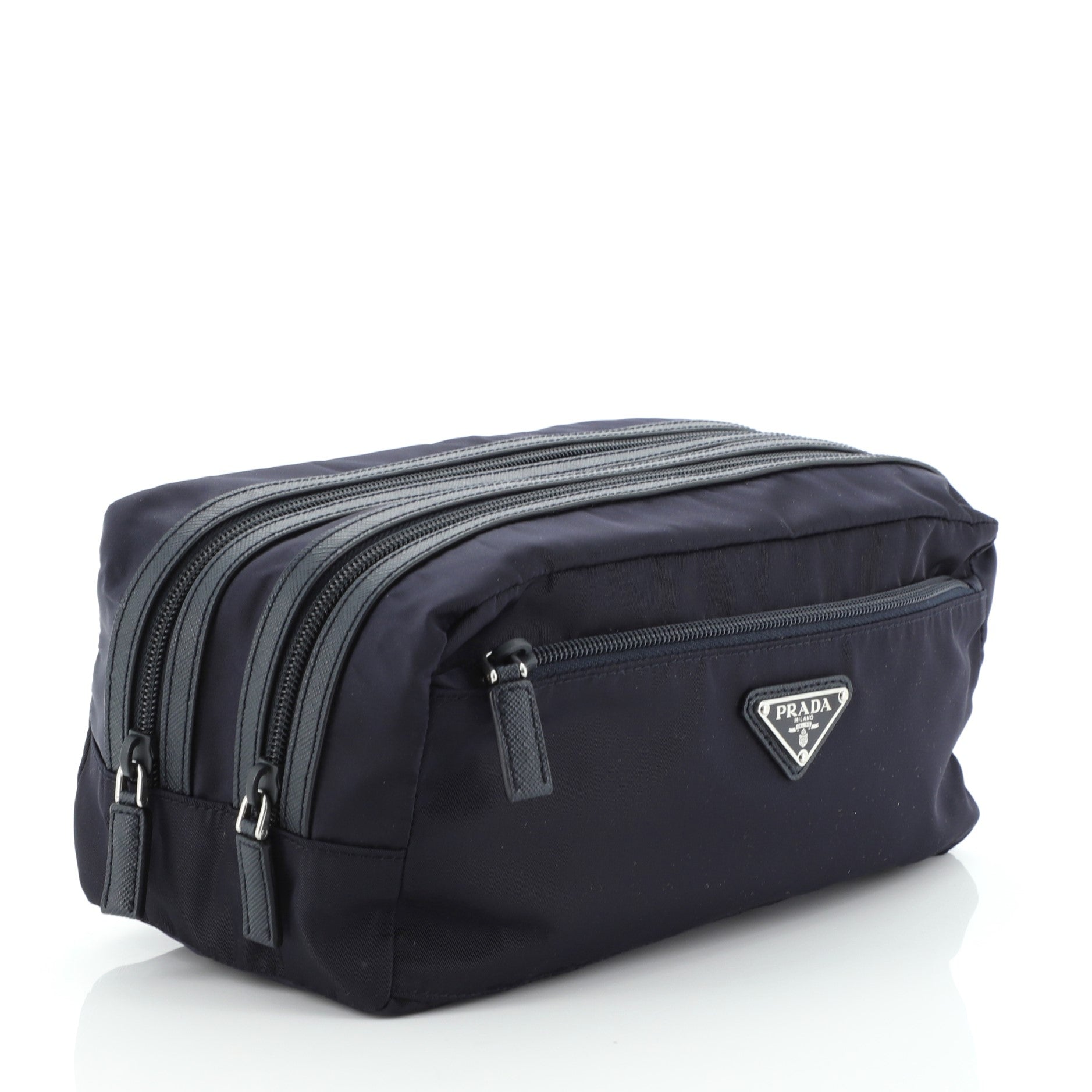 Double Zip Toiletry Pouch Tessuto Medium