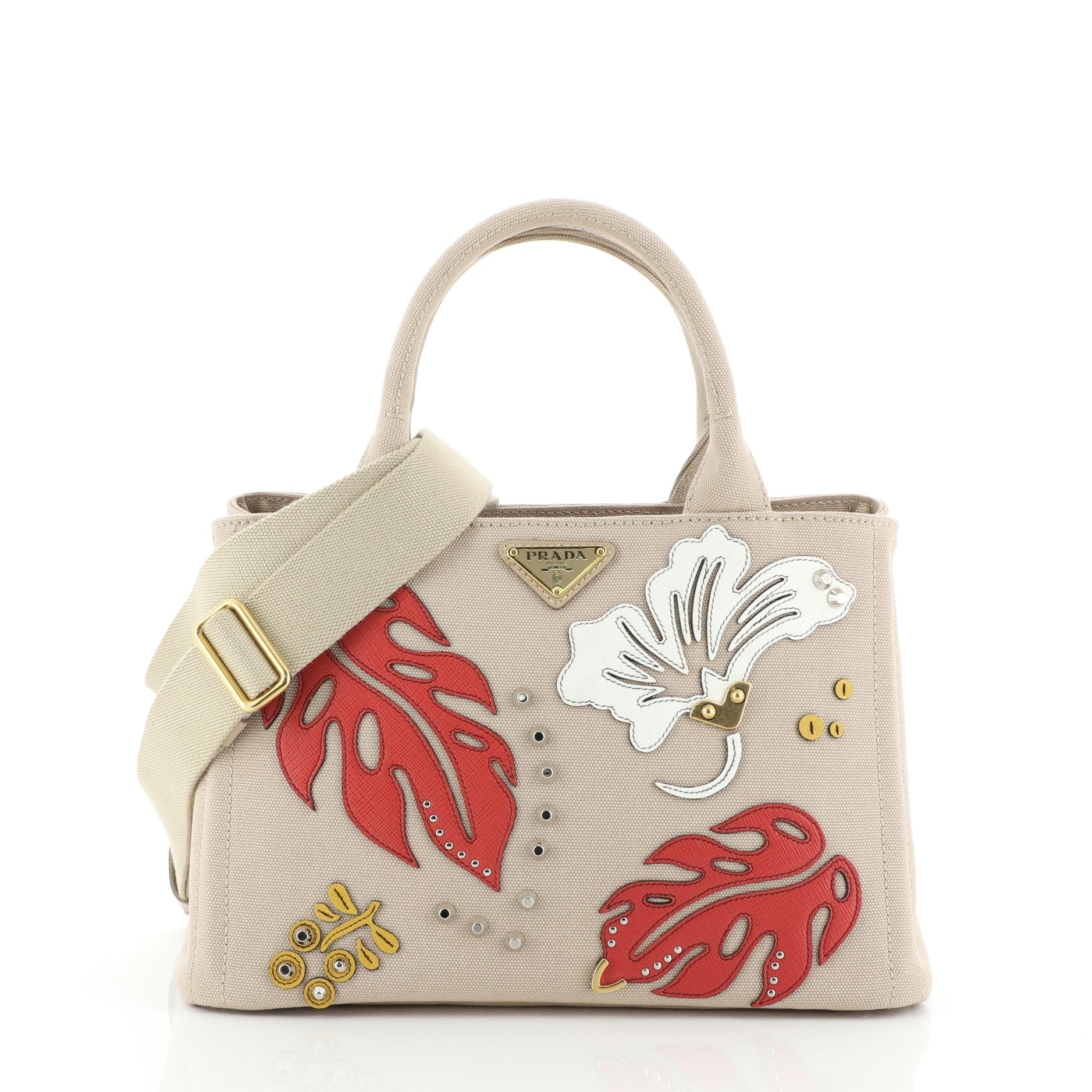 Canapa Convertible Tote Canvas with Applique Mini