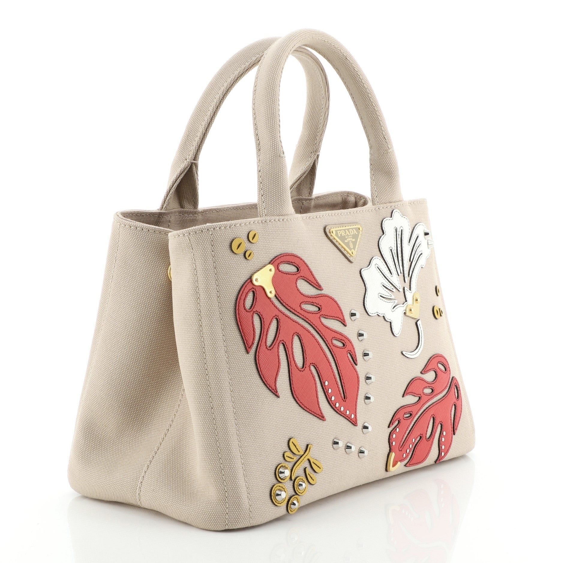 Canapa Convertible Tote Canvas with Applique Mini
