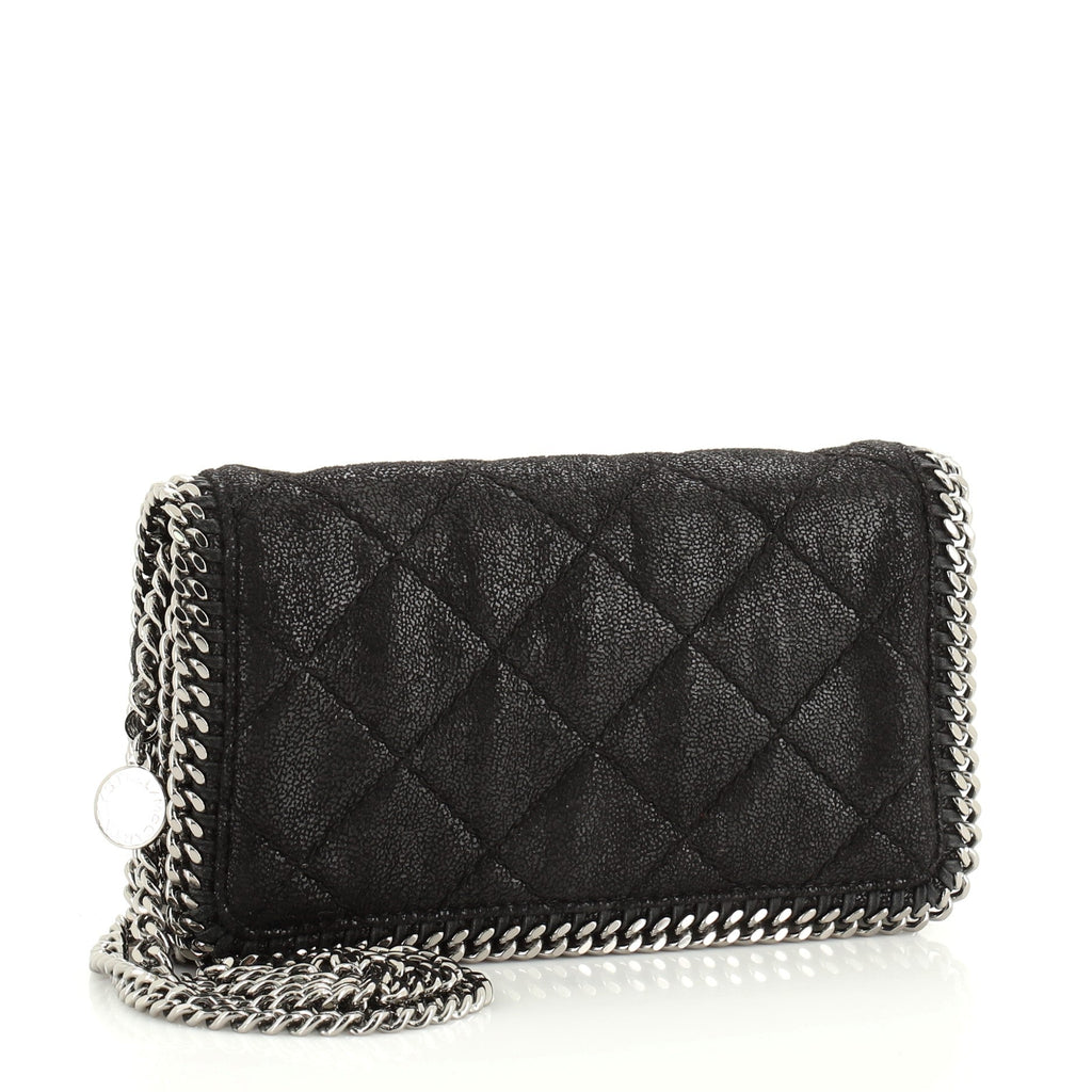 Falabella Flap Crossbody Bag Quilted Shaggy Deer Mini
