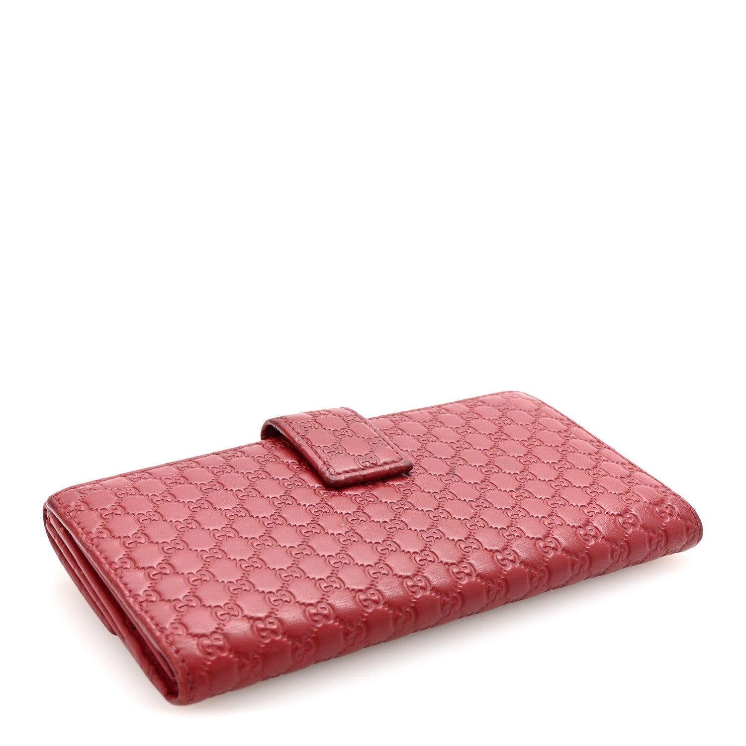 Microguccissima Continental Flap Wallet Red