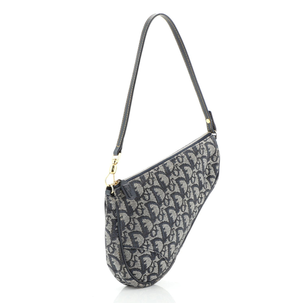 Vintage Saddle Bag Diorissimo Canvas Mini