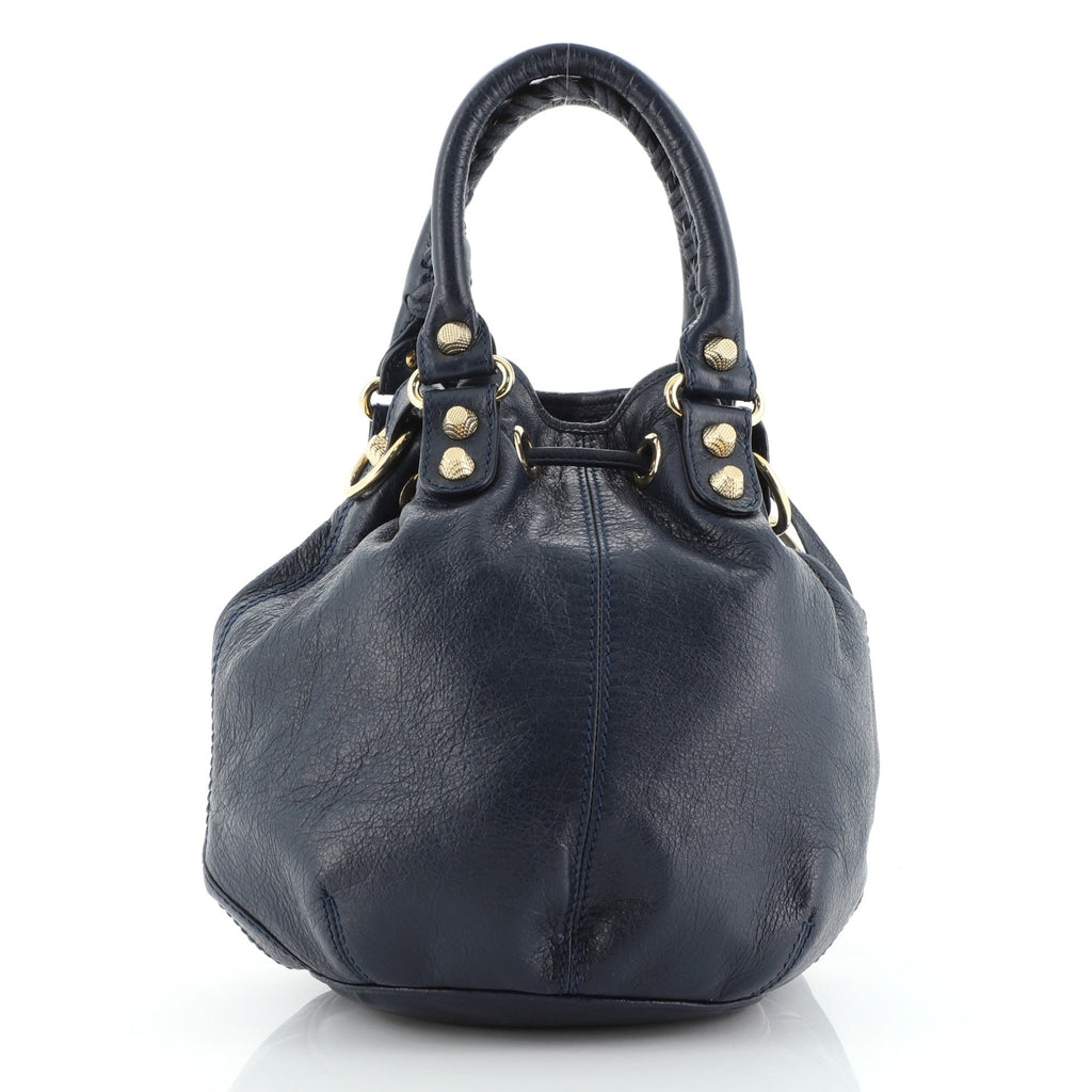 Pom Pon Giant Studs Bag Leather Mini