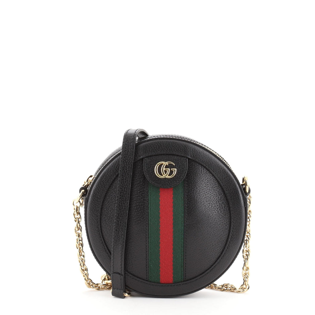 Ophidia Round Shoulder Bag Leather Mini