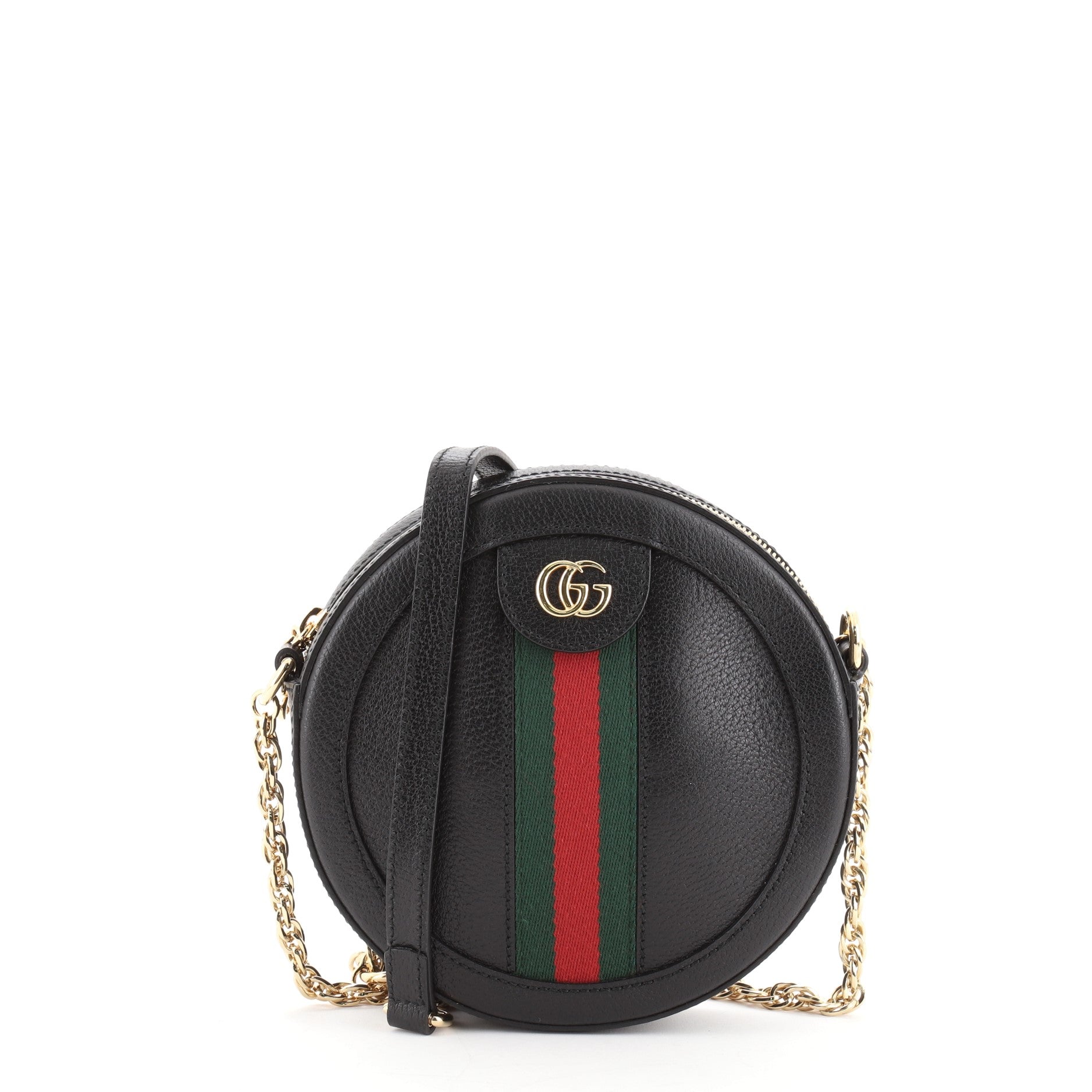 Ophidia Round Shoulder Bag Leather Mini