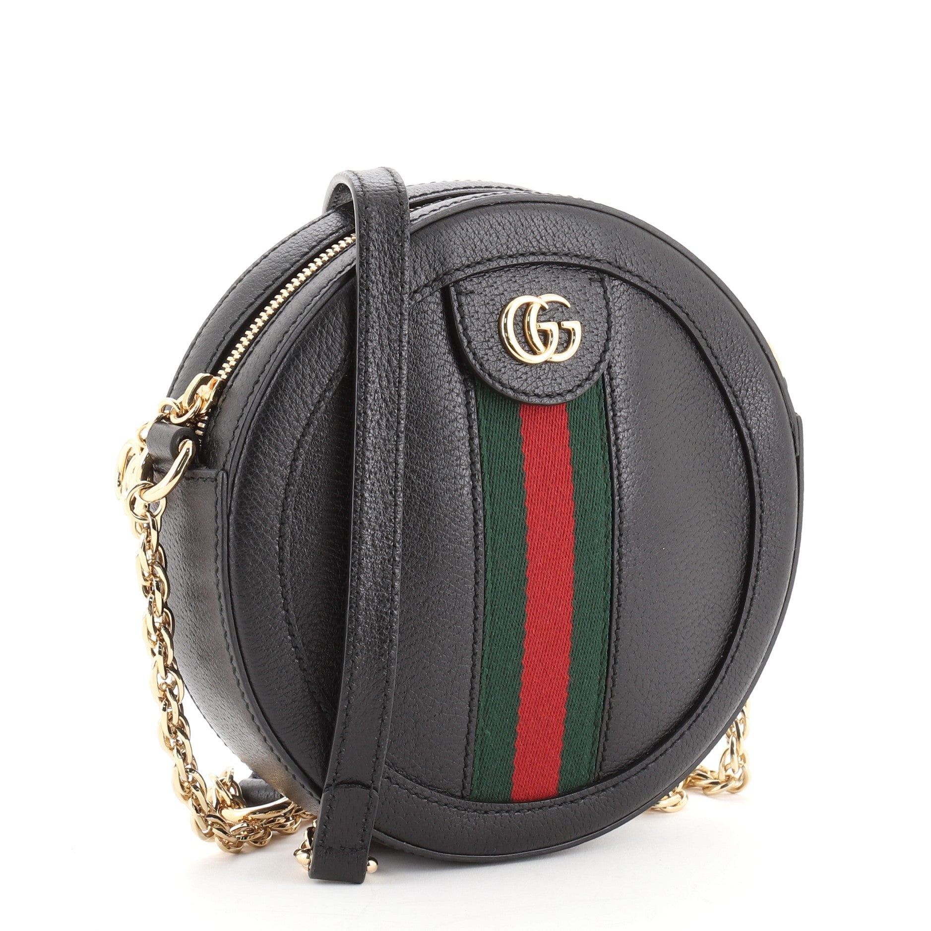 Ophidia Round Shoulder Bag Leather Mini