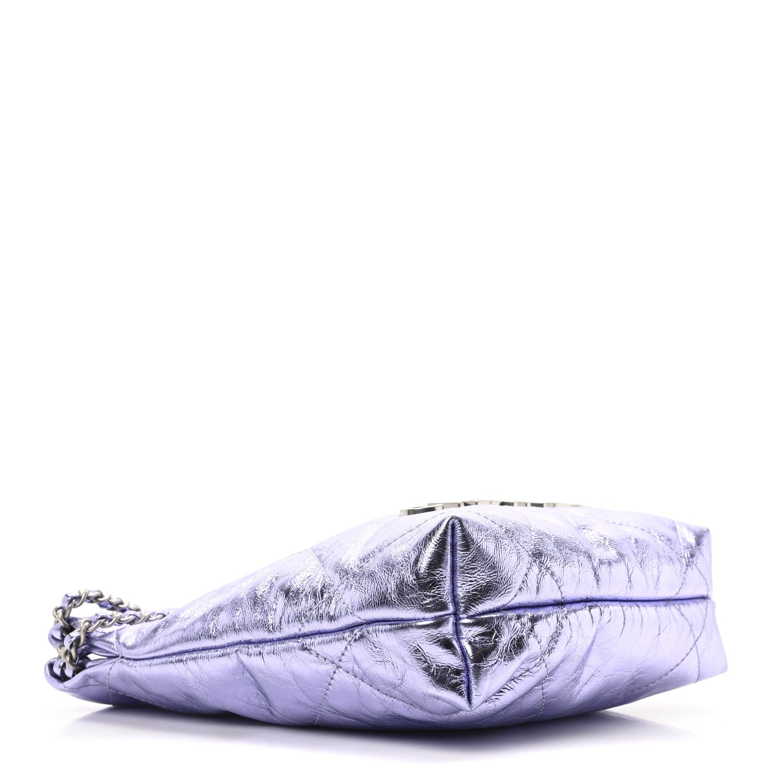 Metallic Calfskin Quilted Mini Chanel 22 Lilac