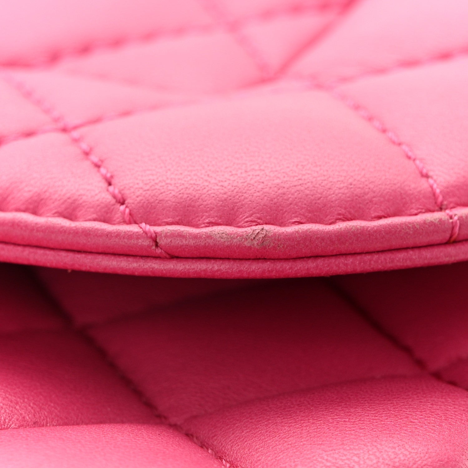 Lambskin Quilted Medium Mademoiselle Chic Flap Fuchsia
