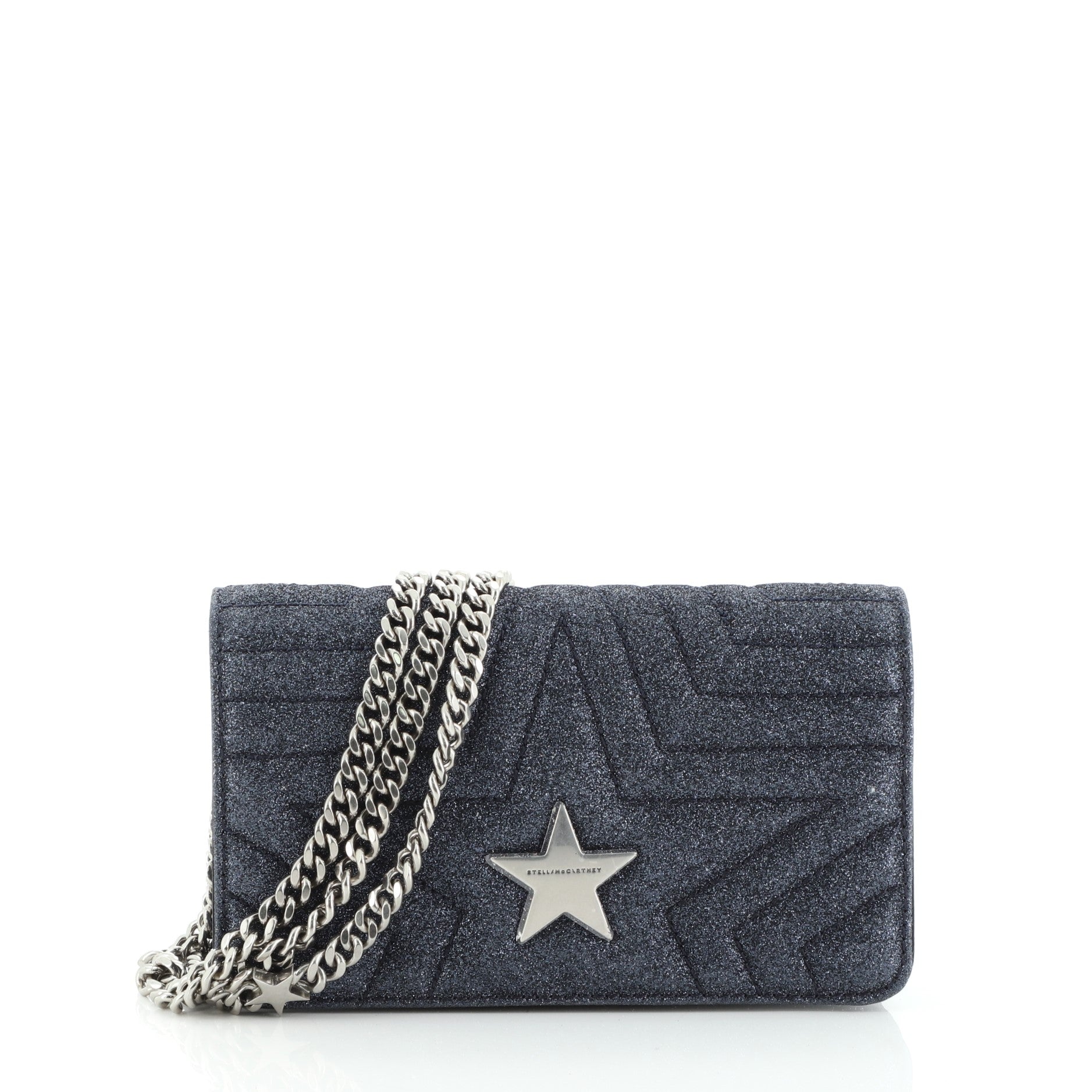 Star Flap Crossbody Bag Quilted Glitter Mini