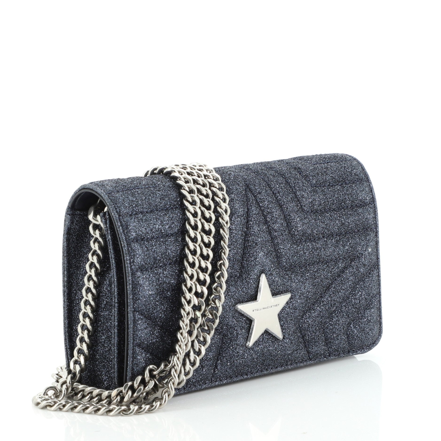 Star Flap Crossbody Bag Quilted Glitter Mini