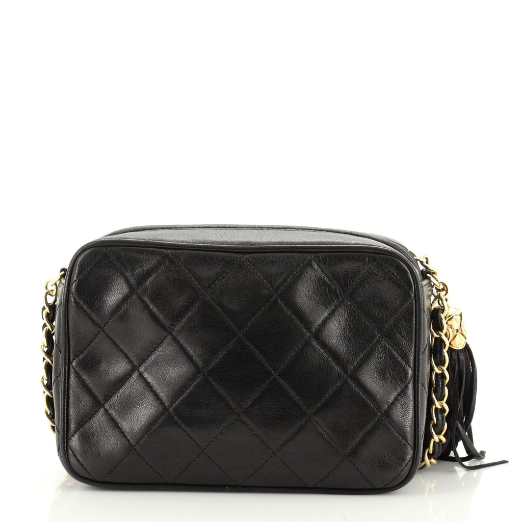 Vintage Diamond CC Camera Bag Quilted Leather Mini