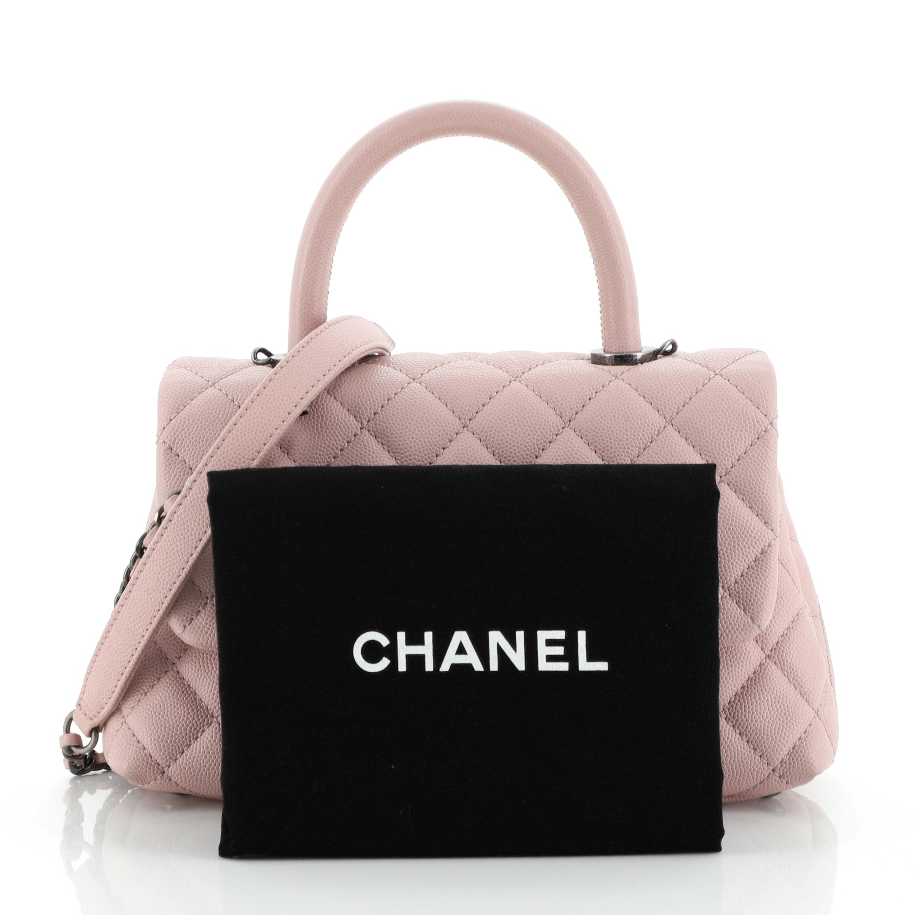 Coco Top Handle Bag Quilted Caviar Mini