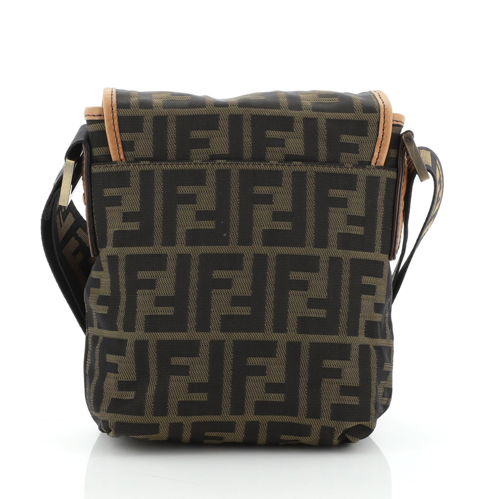 Vintage FF Flap Messenger Bag Zucca Canvas Mini