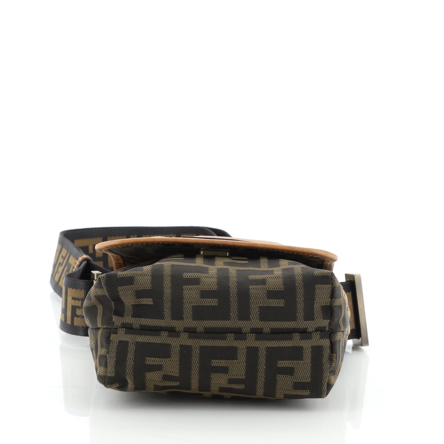 Vintage FF Flap Messenger Bag Zucca Canvas Mini
