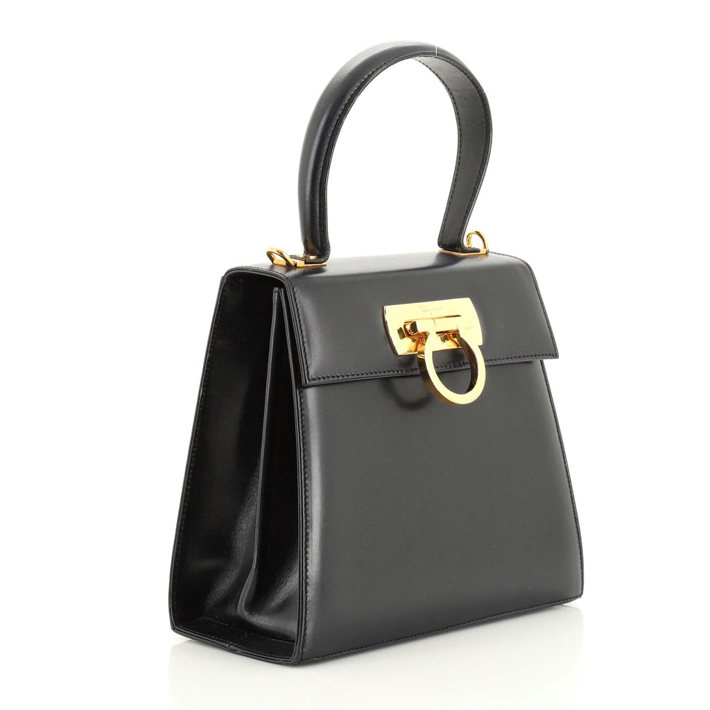 Gancini Convertible Top Handle Bag Leather Mini