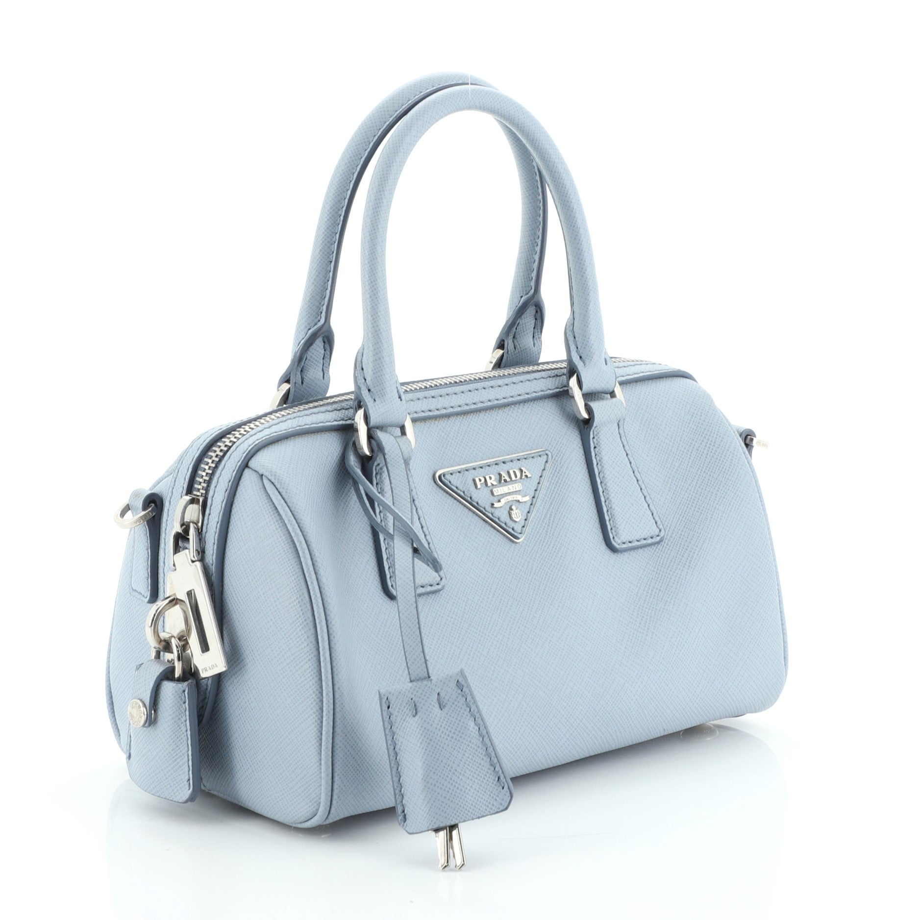 Lux Convertible Boston Bag Saffiano Leather Mini