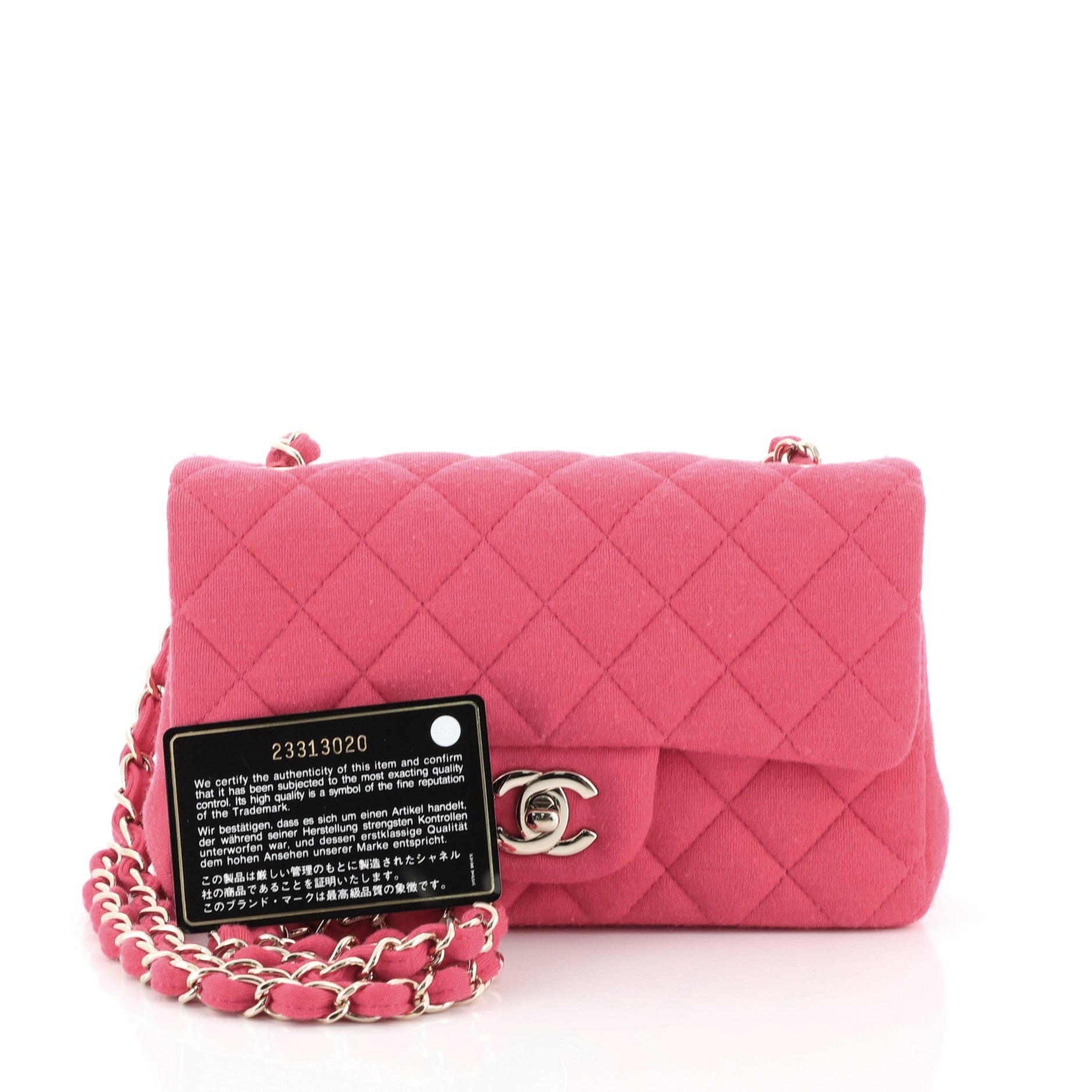 Classic Single Flap Bag Quilted Jersey Mini