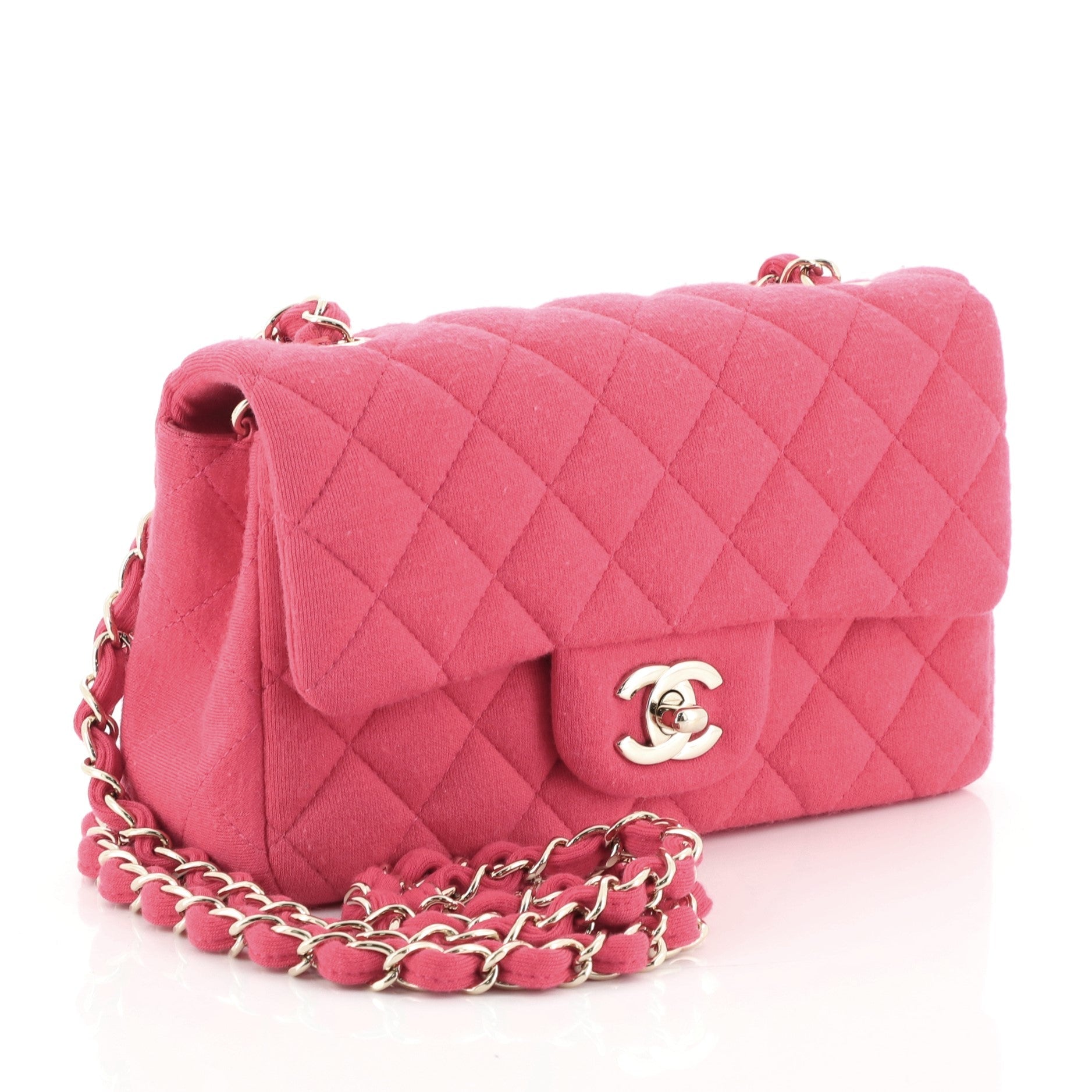 Classic Single Flap Bag Quilted Jersey Mini