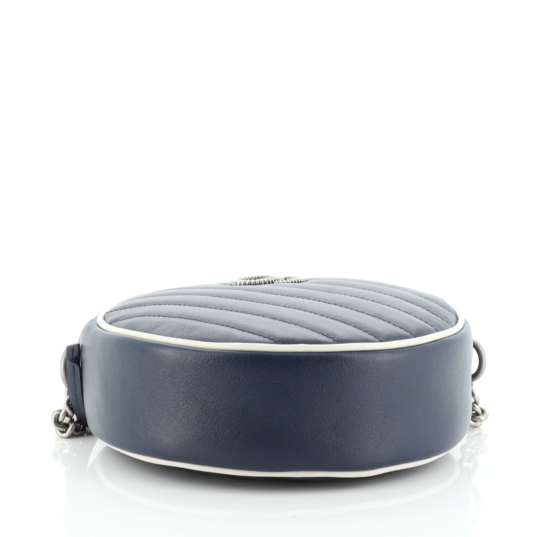 GG Marmont Round Shoulder Bag Matelasse Leather Mini