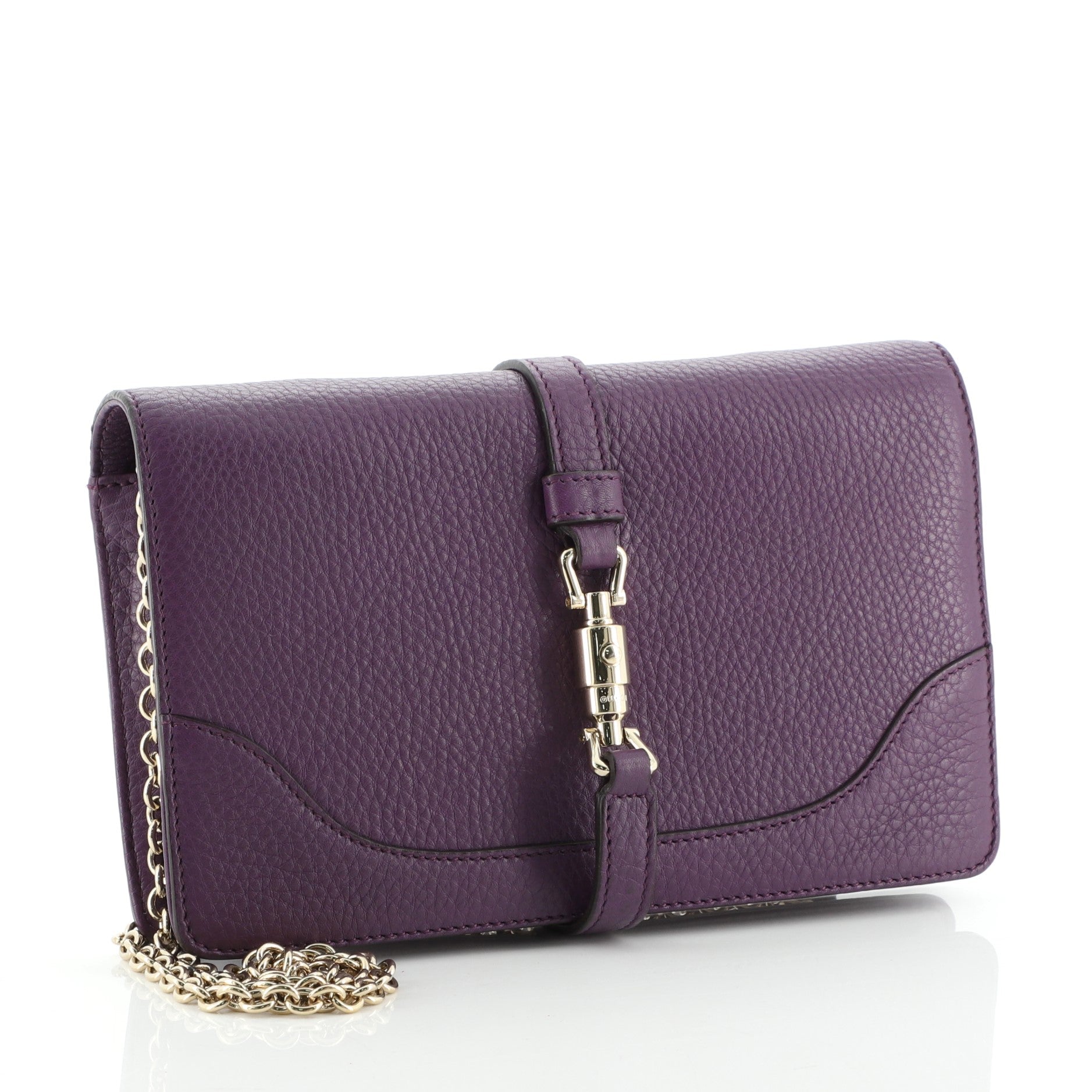 Broadway Chain Clutch Leather
