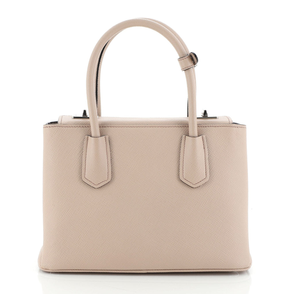 Turnlock Cuir Twin Tote Saffiano Leather Mini