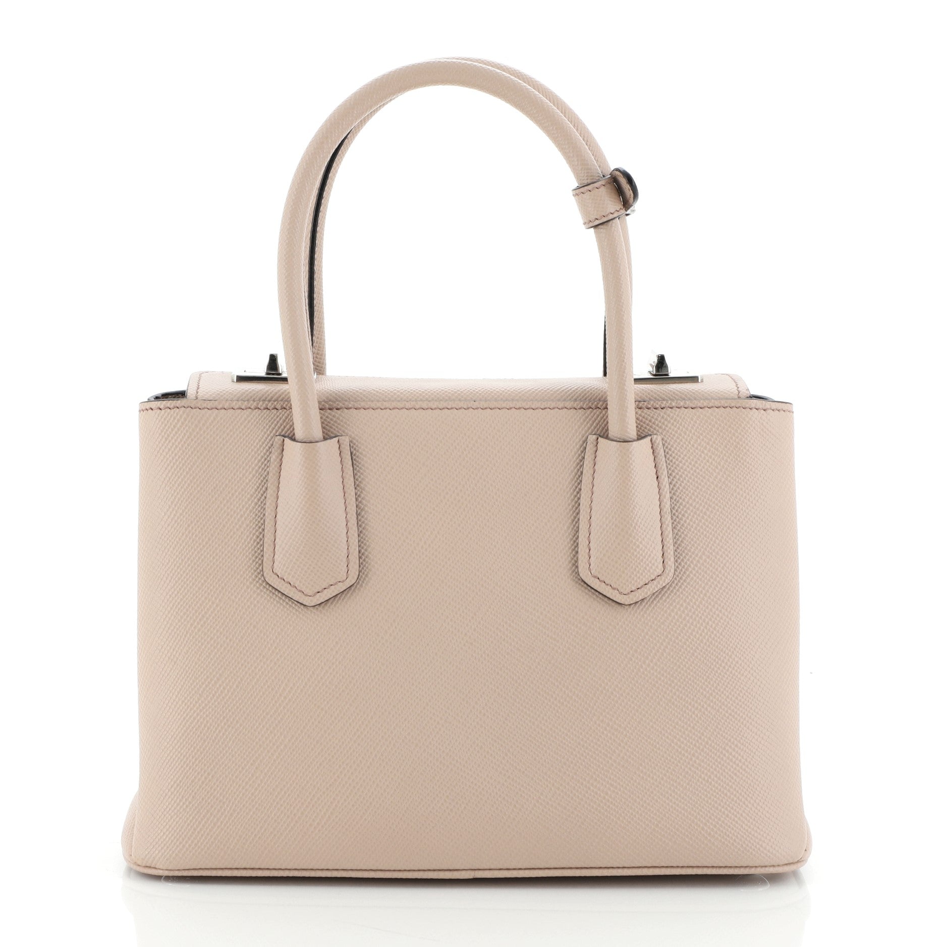 Turnlock Cuir Twin Tote Saffiano Leather Mini