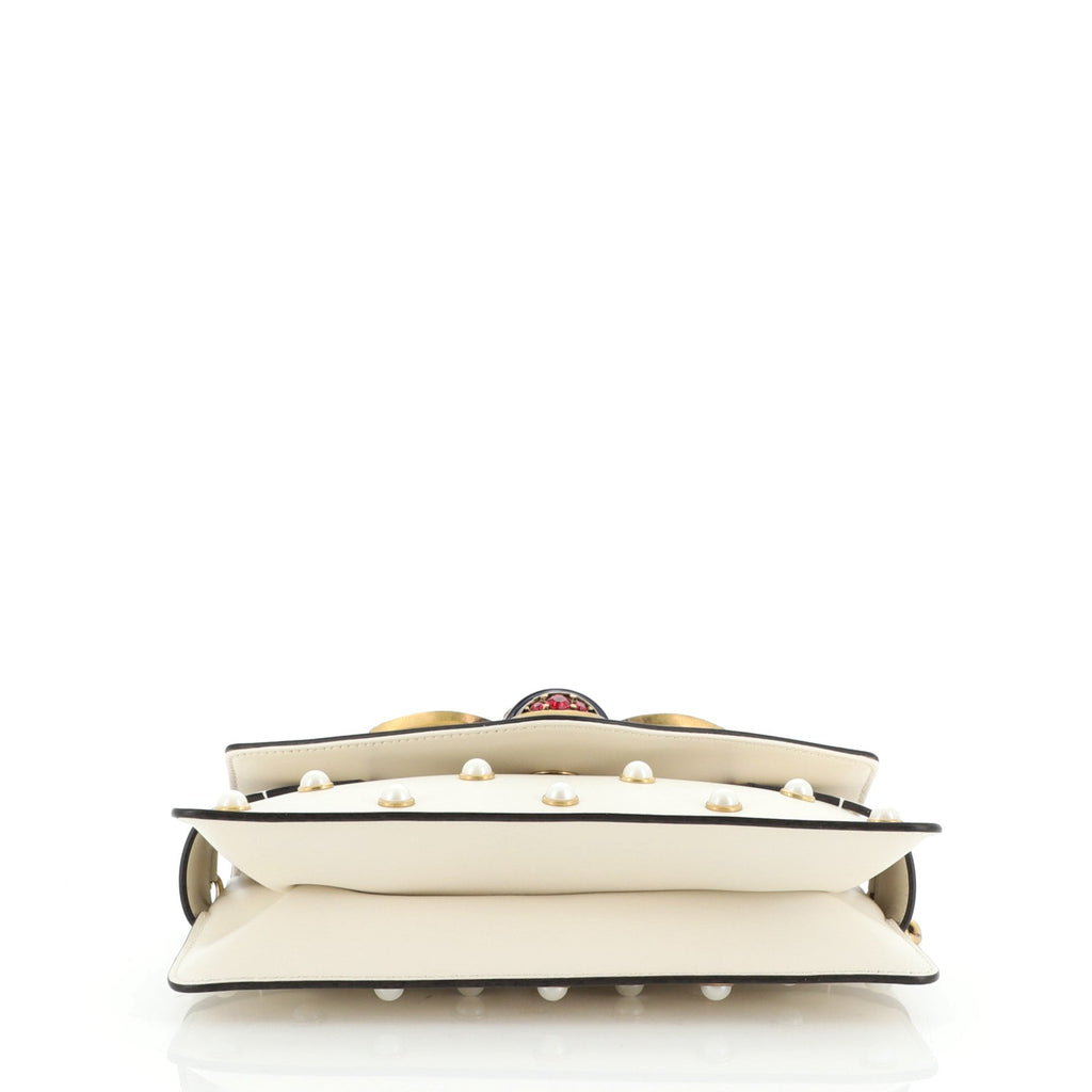 Broadway Pearly Bee Shoulder Bag Embellished Leather Mini