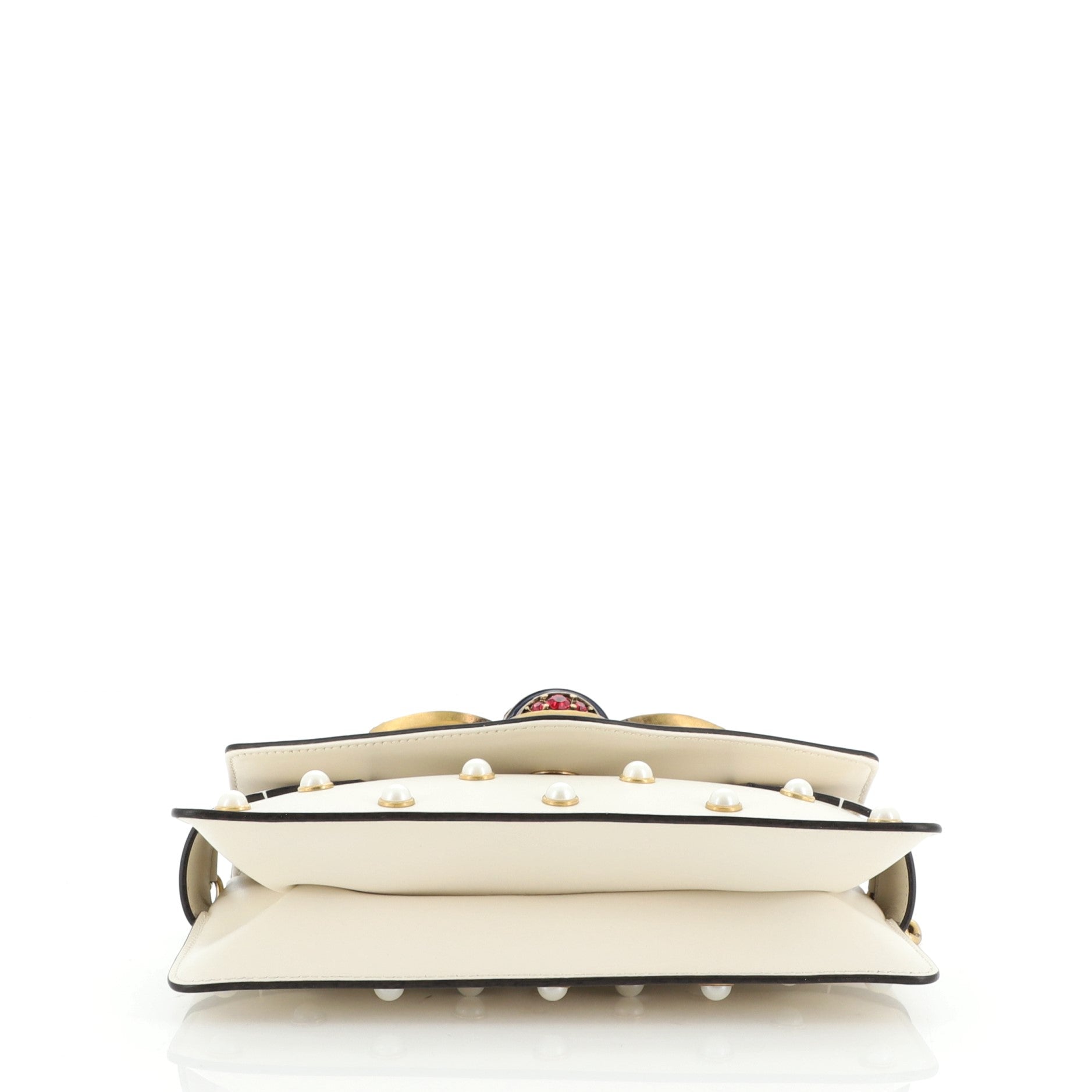 Broadway Pearly Bee Shoulder Bag Embellished Leather Mini
