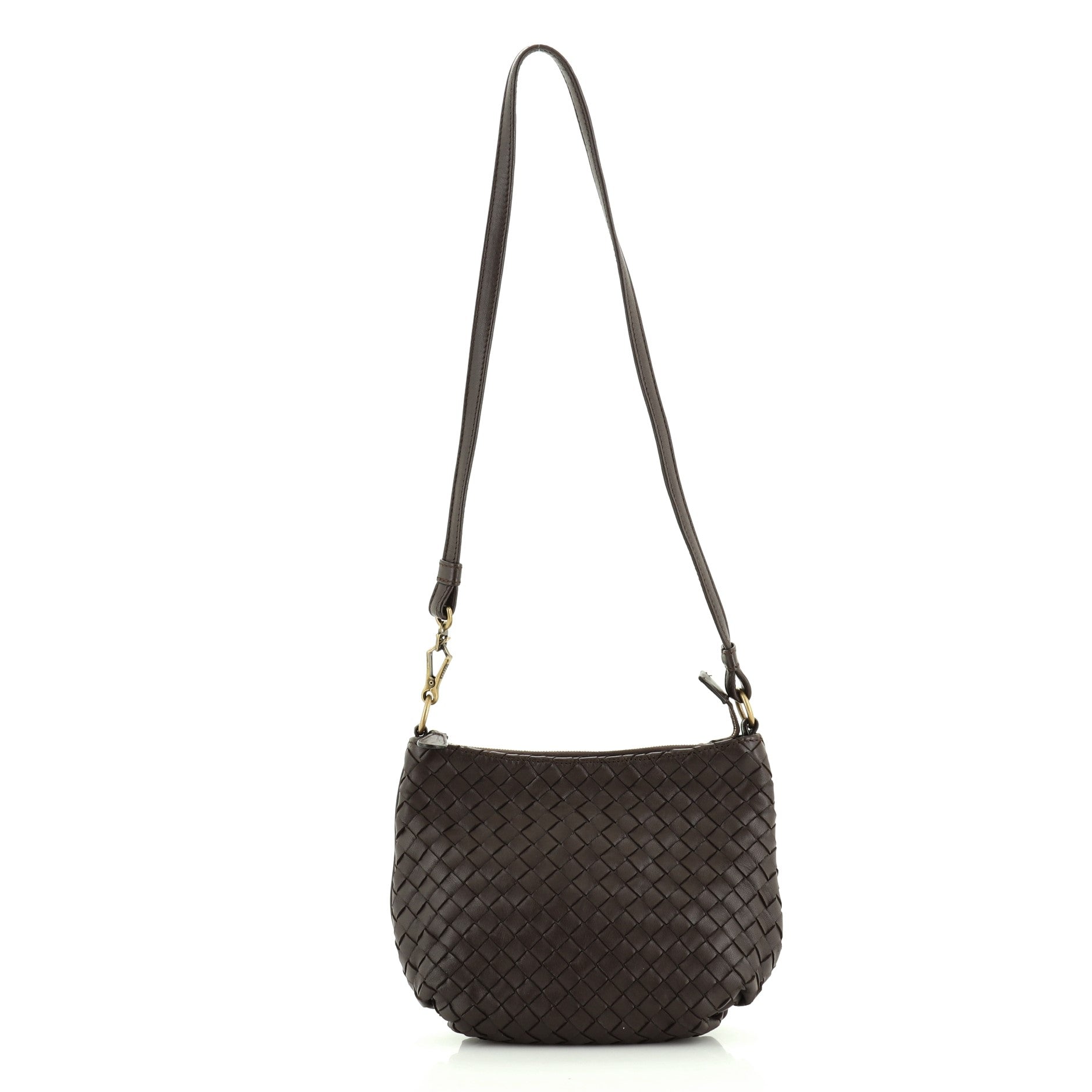 Saddle Zip Messenger Bag Intrecciato Nappa Mini