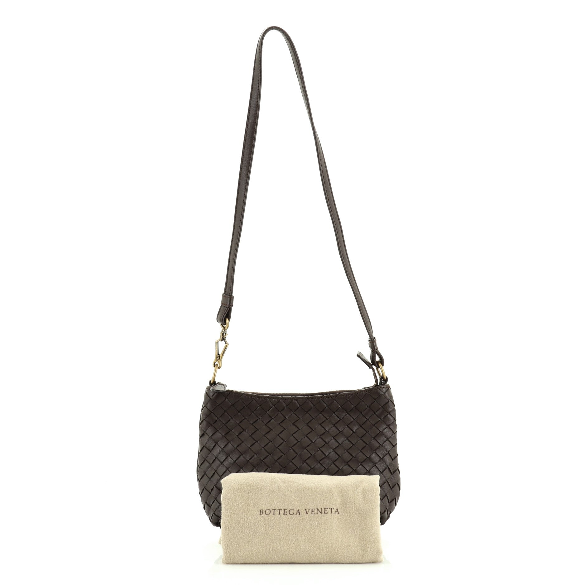 Saddle Zip Messenger Bag Intrecciato Nappa Mini