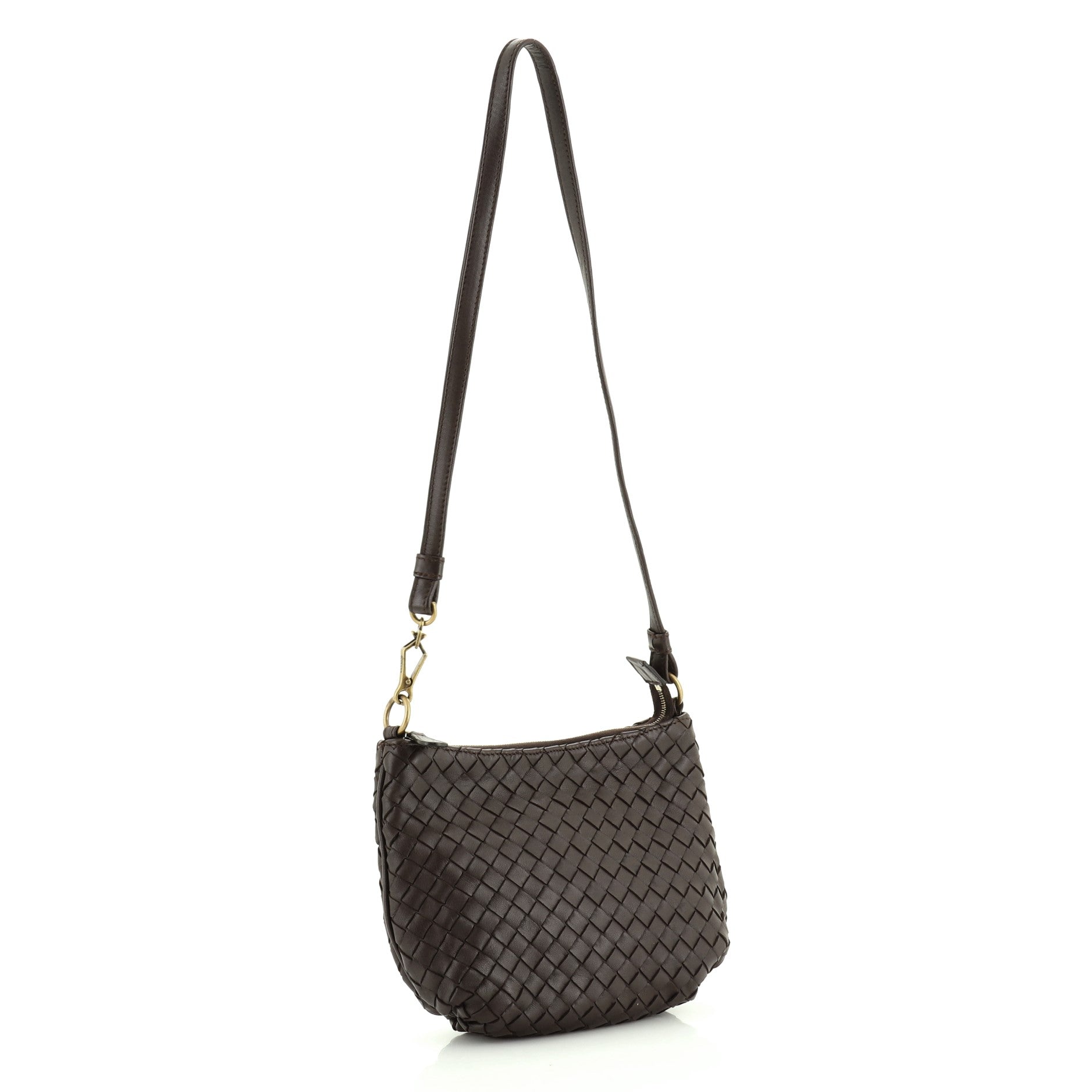 Saddle Zip Messenger Bag Intrecciato Nappa Mini