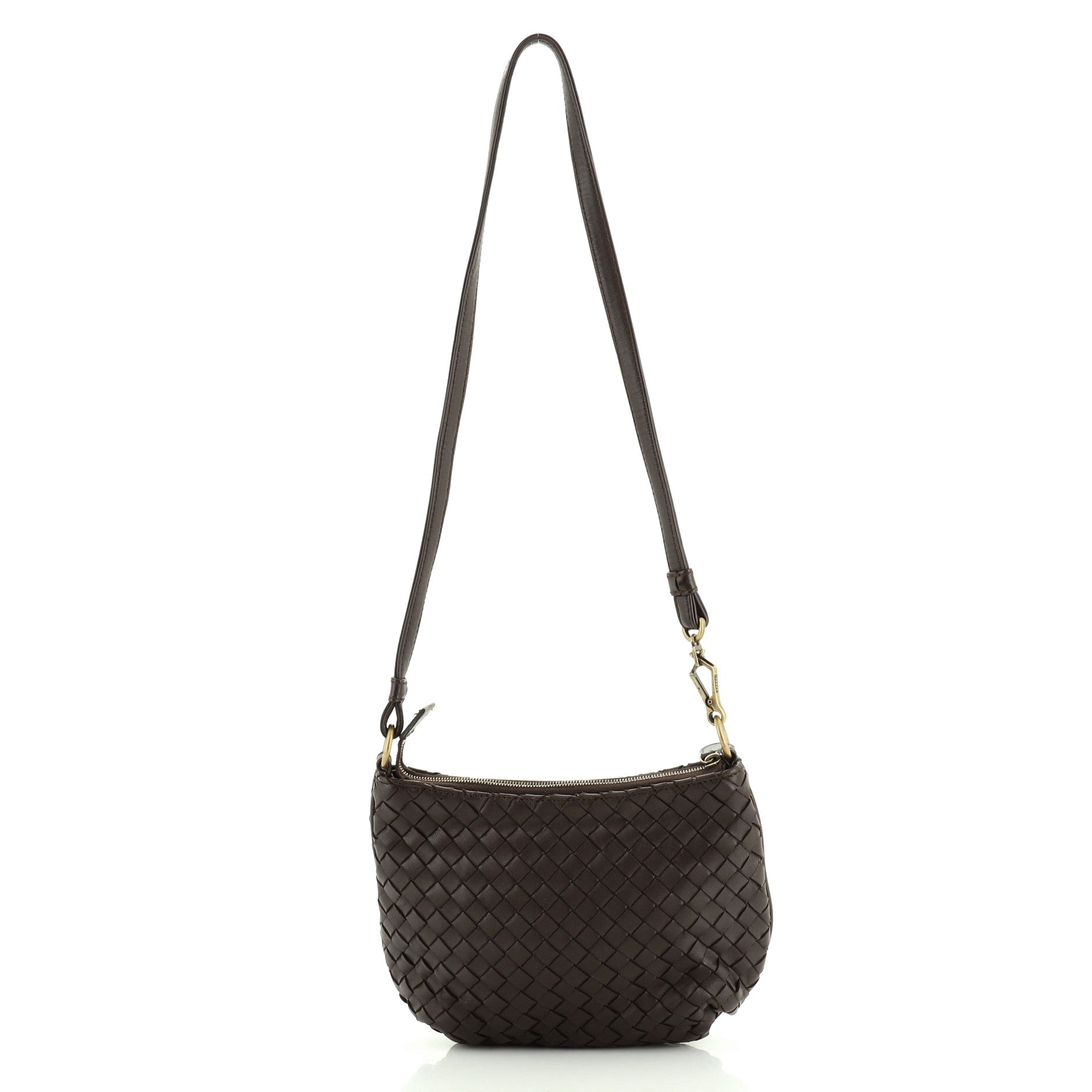 Saddle Zip Messenger Bag Intrecciato Nappa Mini