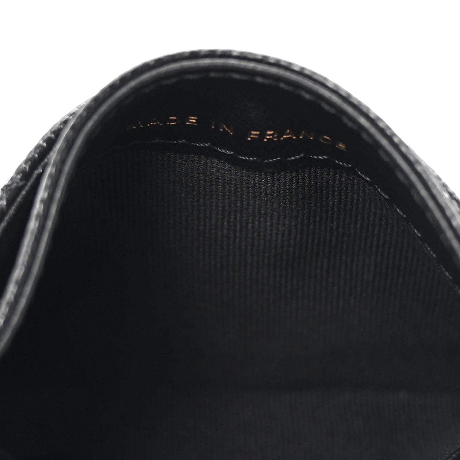 Caviar Quilted Studded CC  Holder Black