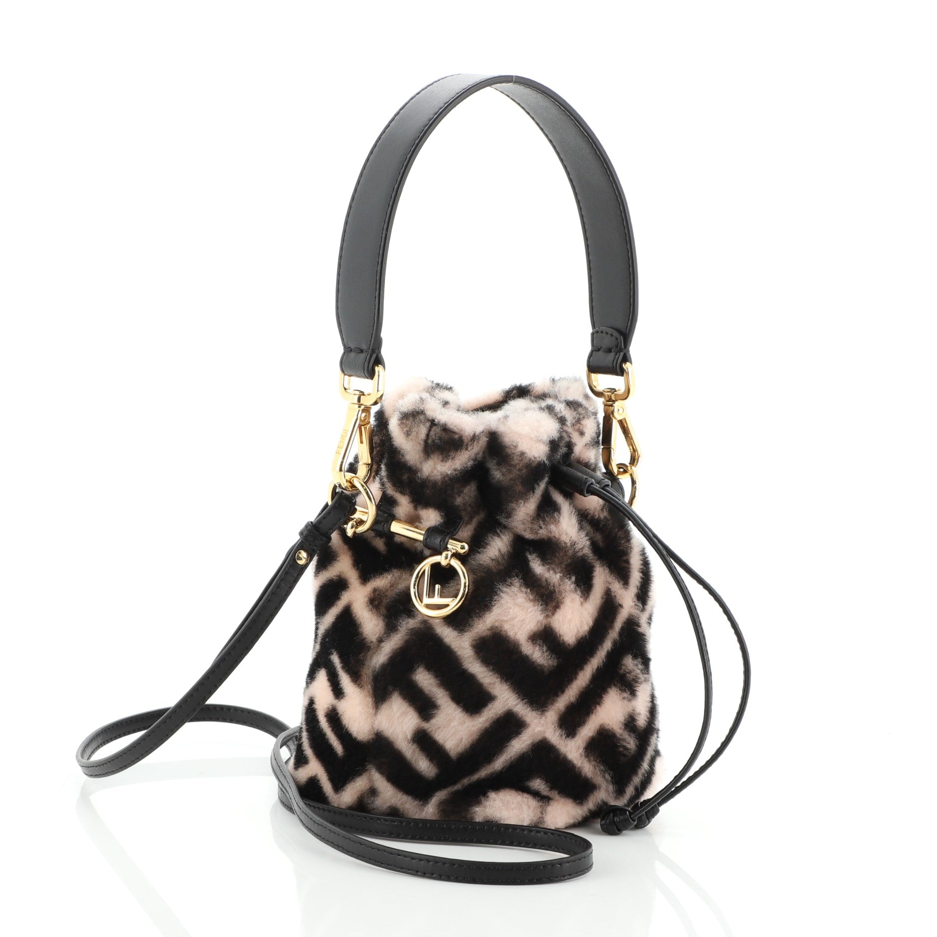 Mon Tresor Bucket Bag Zucca Shearling Mini