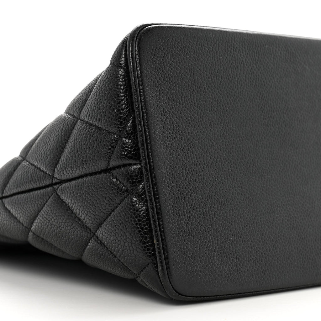 Caviar Quilted Medallion Tote Black