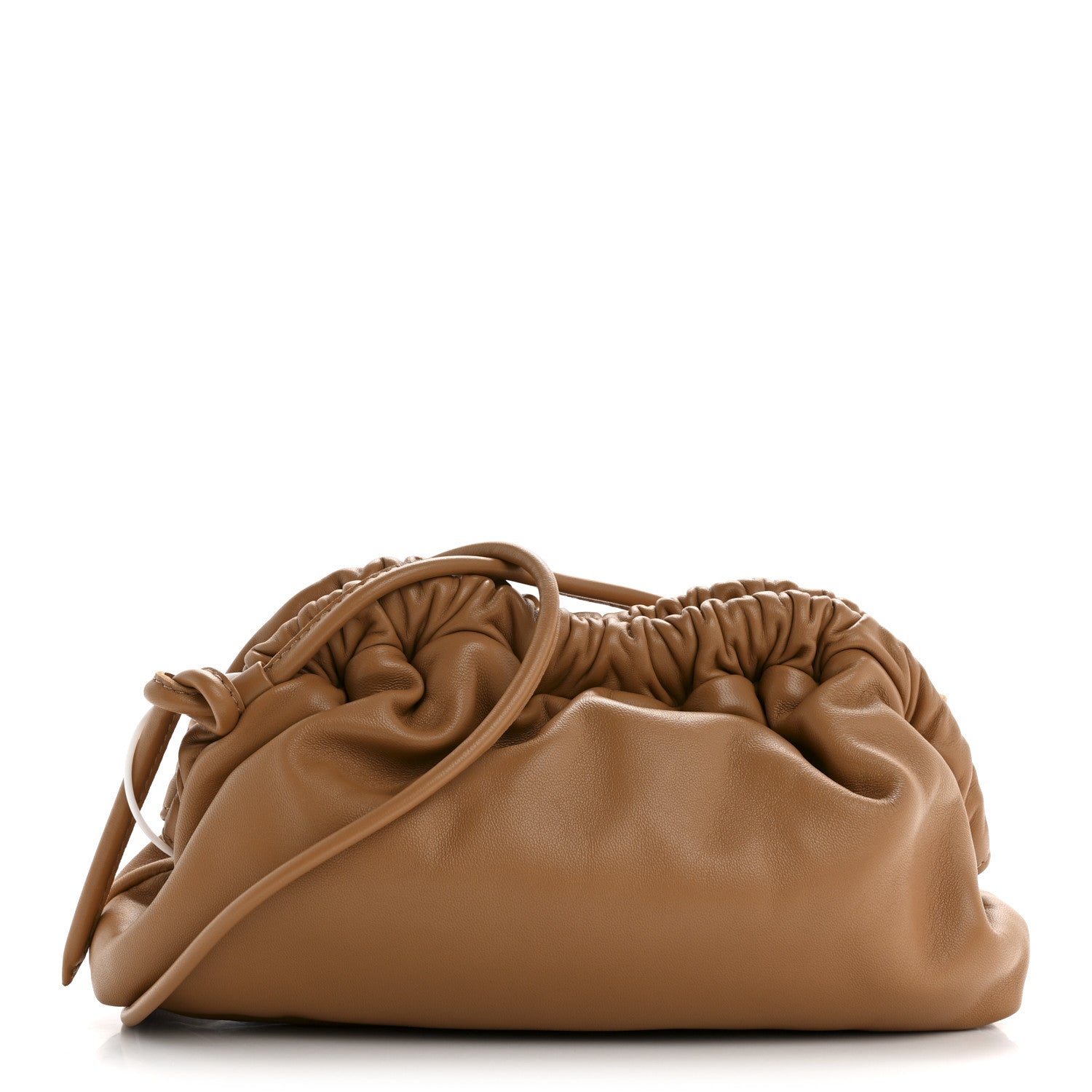 Lambskin Cloud Mini Clutch Caramel