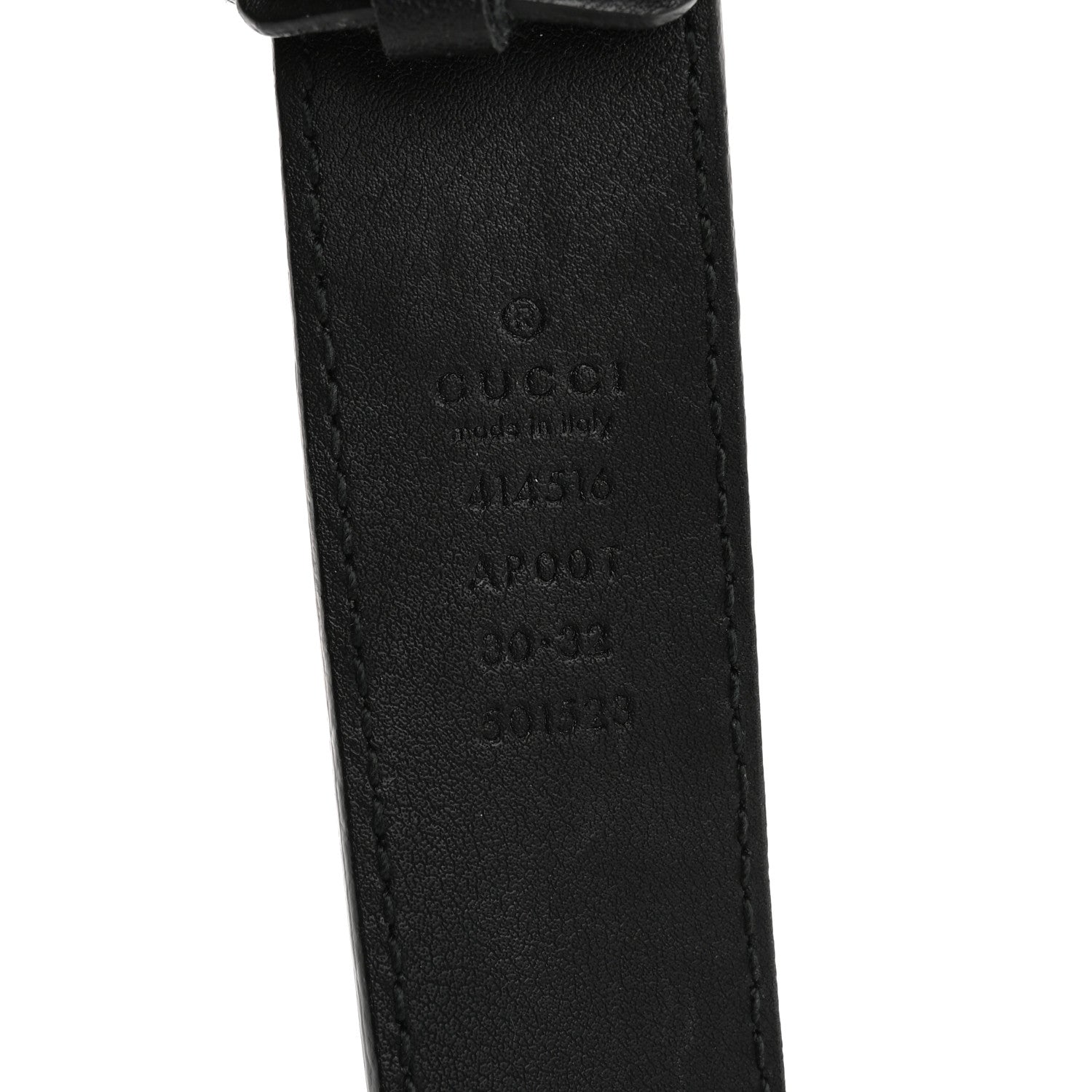 Calfskin Double G 30mm Belt 80 32 Black