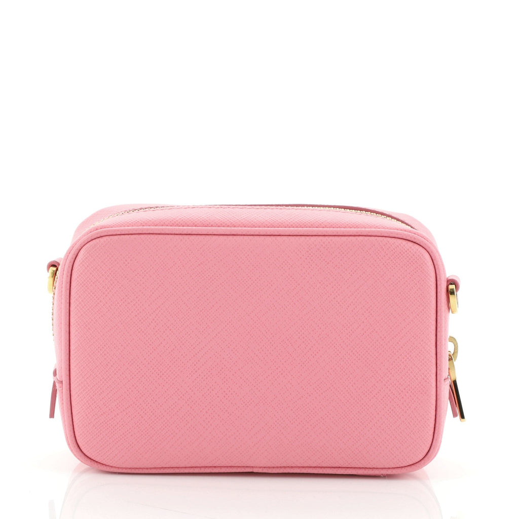 Bow Camera Crossbody Bag Saffiano Leather Mini