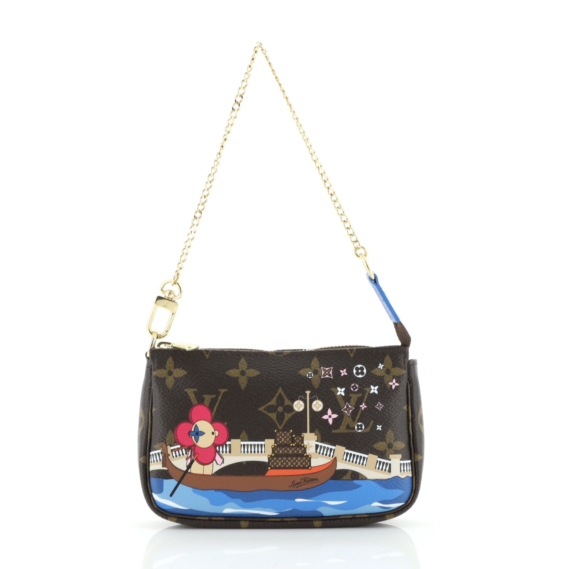 Pochette Accessoires Limited Edition Vivienne Xmas Monogram Canvas Mini