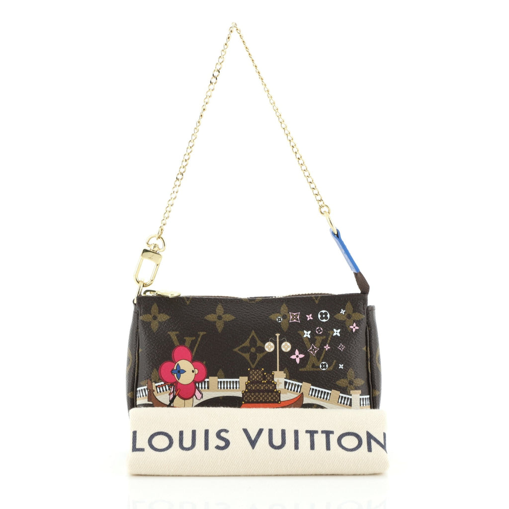 Pochette Accessoires Limited Edition Vivienne Xmas Monogram Canvas Mini