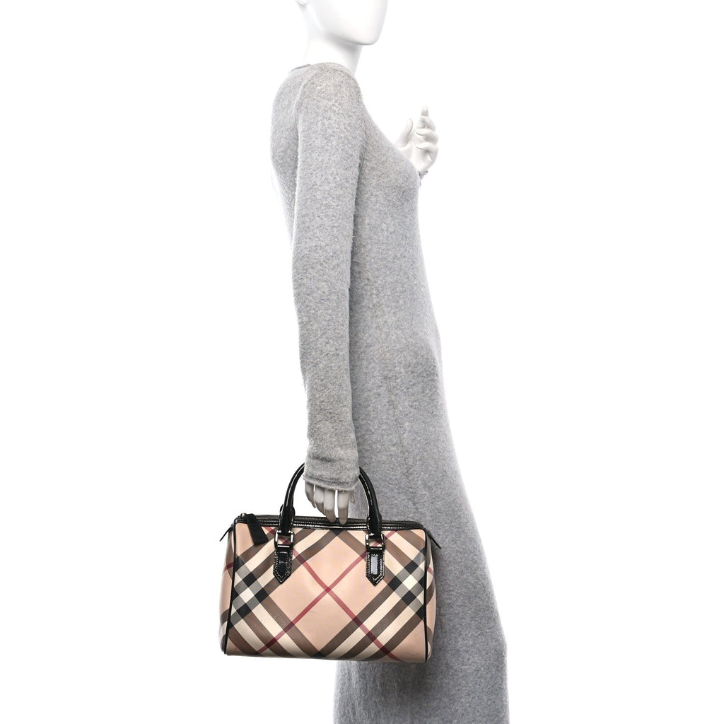 Nova Check Patent Small Chester Bowling Bag Black