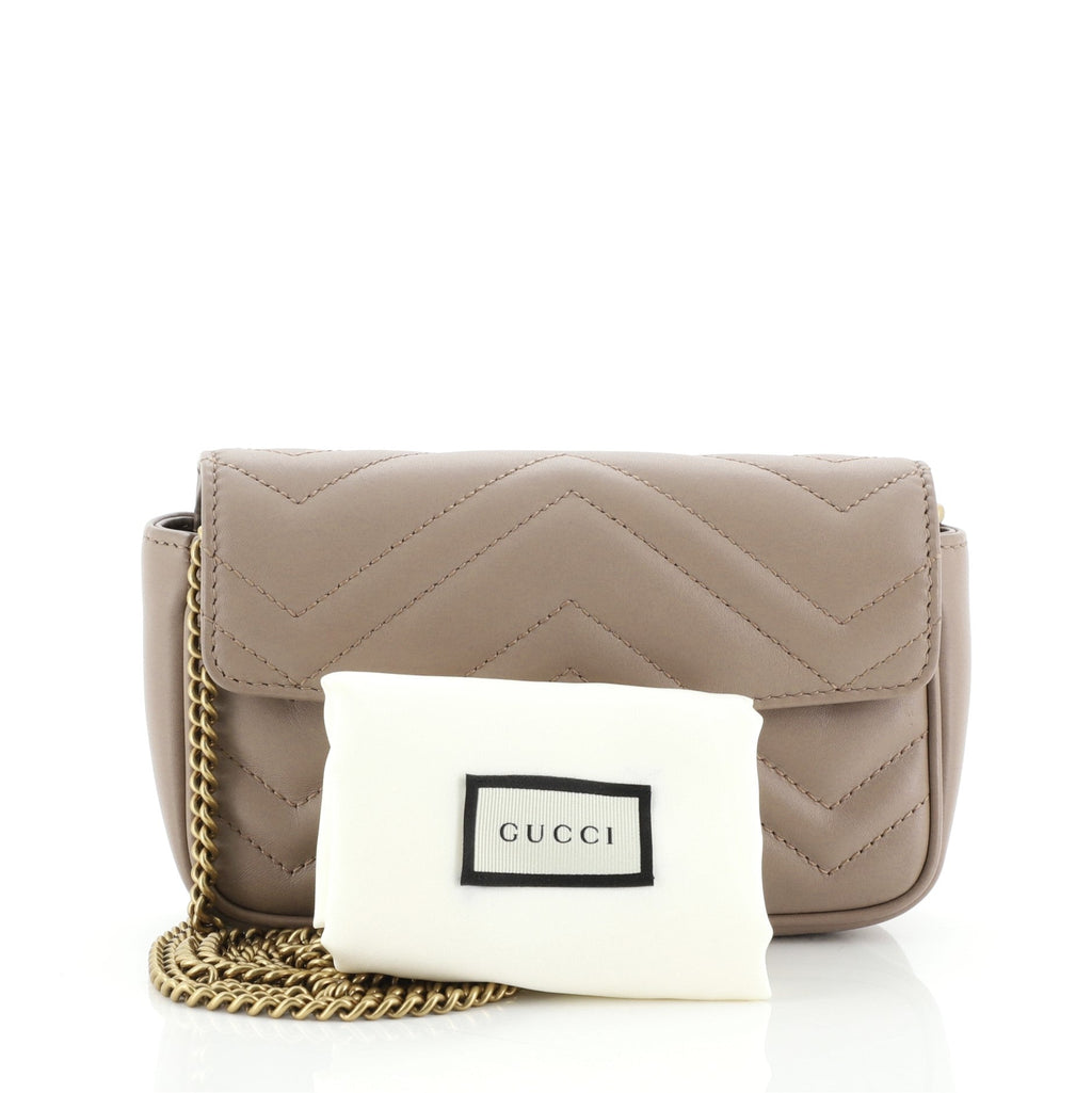 GG Marmont Flap Bag Matelasse Leather Super Mini