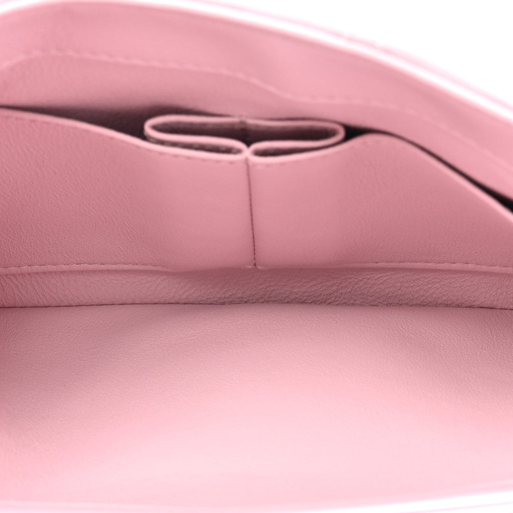 Lambskin Quilted Small Trendy CC Flap Dual Handle Bag Light Pink
