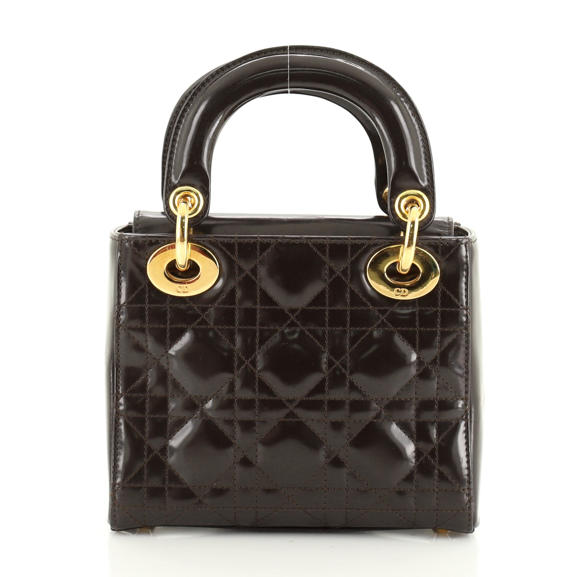 Vintage Lady Dior Bag Cannage Quilt Patent Mini