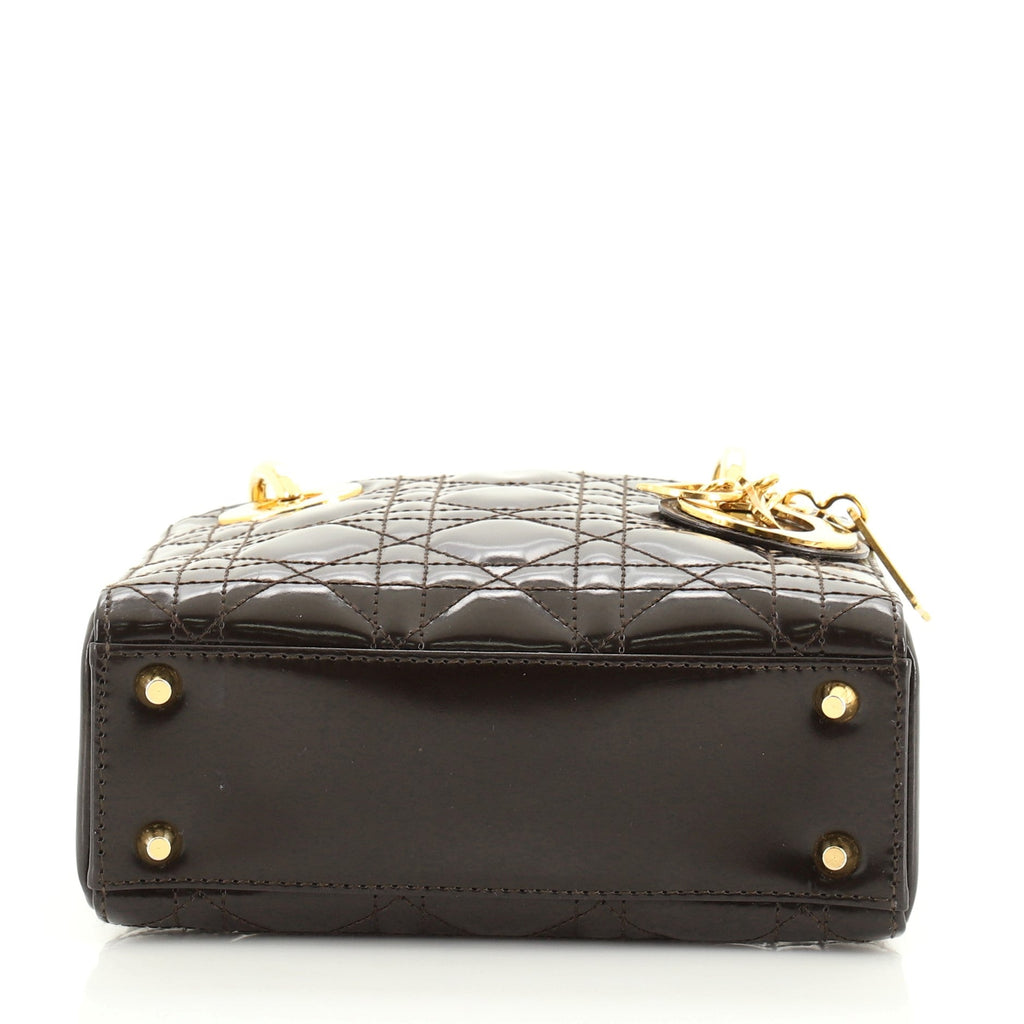 Vintage Lady Dior Bag Cannage Quilt Patent Mini