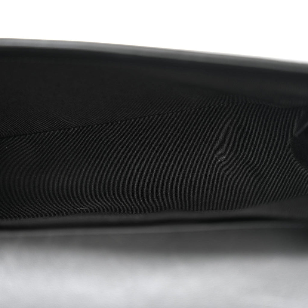 Calfskin Medium Boy Logo Top Handle Flap Black