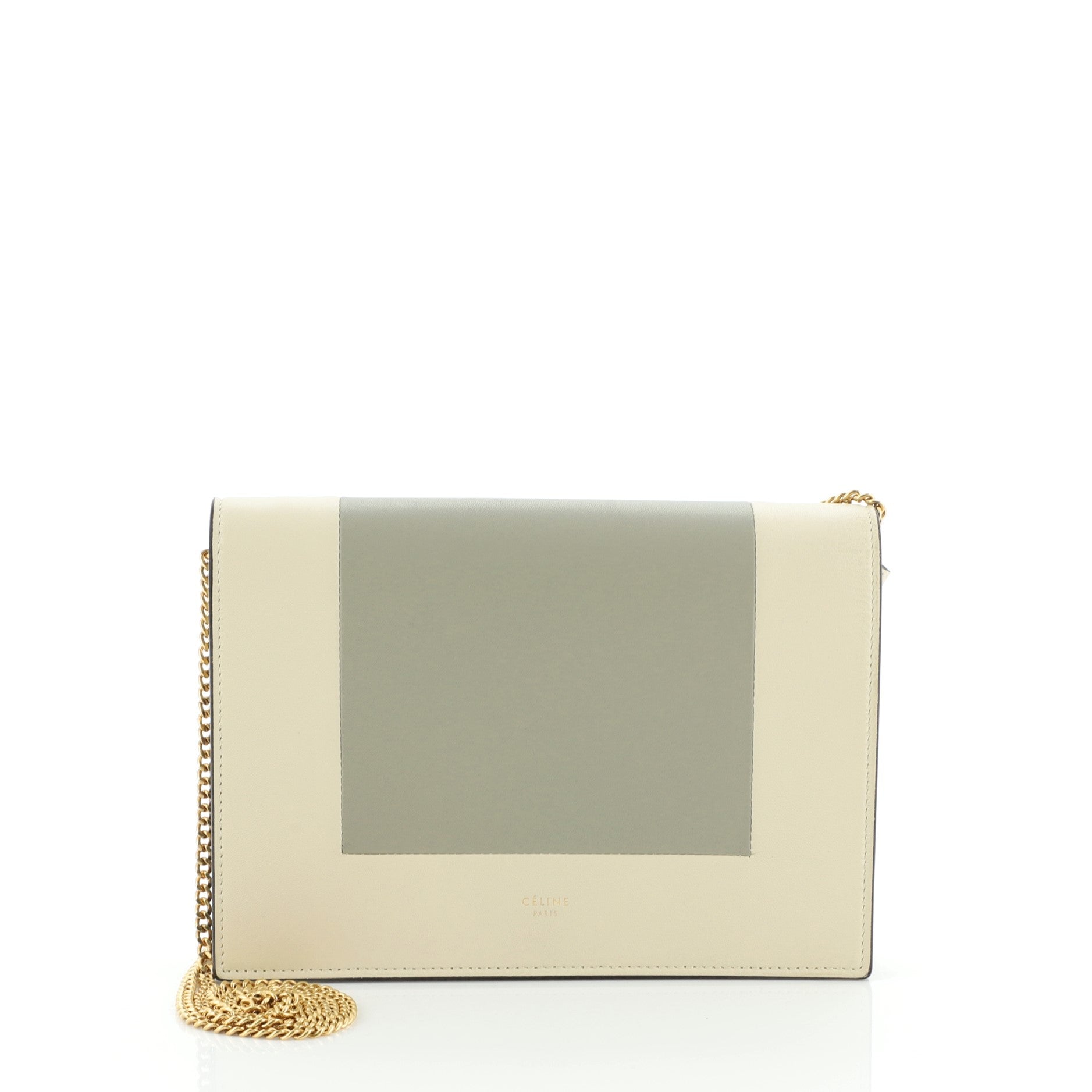 Frame Evening Clutch on Chain Leather