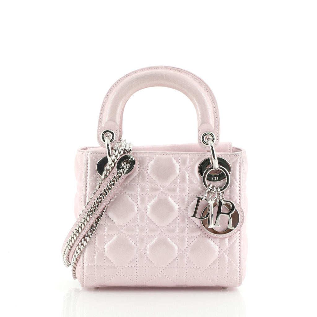 Lady Dior Bag Cannage Quilt Iridescent Leather Mini