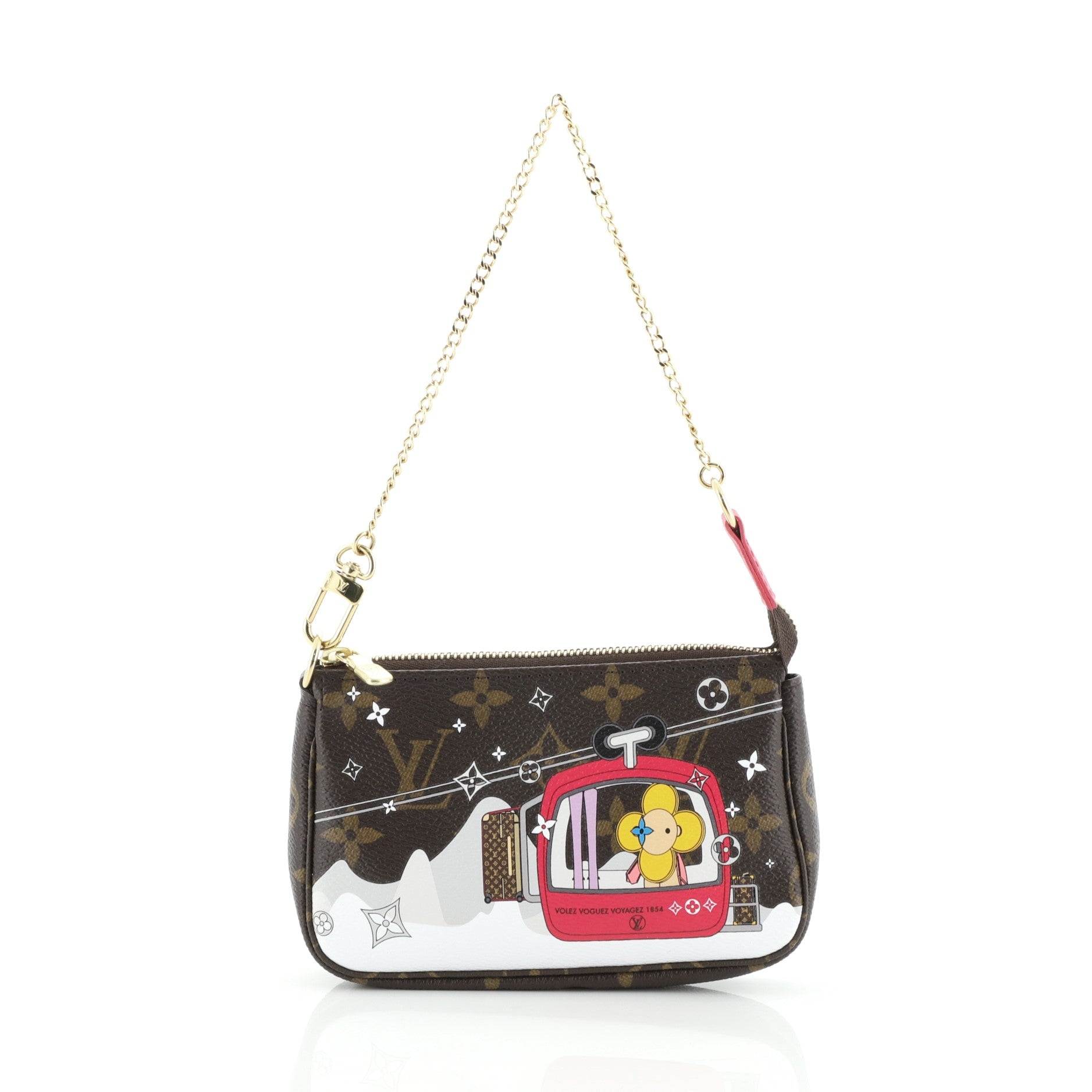 Pochette Accessoires Limited Edition Vivienne Xmas Monogram Canvas Mini